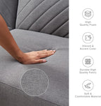 mopio 76.4" Futon Sofa Bed, Couch, Loveseat, Sleeper Sofa, Mid Century Modern Futon Couch, Sofa Cama, Couches for Living Room (Dark Gray Fabric)