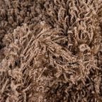 Unique Loom Solid Shag Collection Area Rug (4' 1" Round, Sandy Brown)