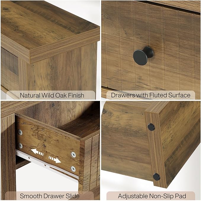 Tribesigns 70.9-Inch Extra Long Entryway Table with 3 Drawers, Sofa Console Table with Open Storage Shelves, Wooden Couch Foyer Tables for Living Room Hallway Entrance