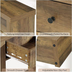 Tribesigns 70.9-Inch Extra Long Entryway Table with 3 Drawers, Sofa Console Table with Open Storage Shelves, Wooden Couch Foyer Tables for Living Room Hallway Entrance