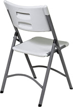 Office Star Resin Furniture for Indoor or Outdoor Use, 4-Piece Set, Folding Chairs Light Grey