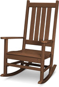 POLYWOOD Vineyard Porch Rocking Chair, HDPE Outdoor Rocker, Patio Furniture, Made in USA, Teak