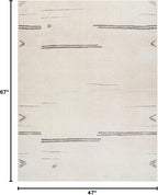 Livabliss x Becki Owens Rivi Moroccan Area Rug , 3'11" x 5'7", Cream/Charcoal