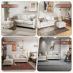 Sectional Sofa Couches for Living Room - 78''Convertible Modular Three-Seater L-Shaped Pet-Friendly Couch,Washable Sofa Cover-Bench Storage, Suitable for Small Living Room, Apartment,Office