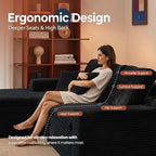 106" Oversized Couch Sofa, L Shape Couches for Living Room, No Assembly Required Corduroy Sectional Sofas with Left Facing Chaise for Home Apartment