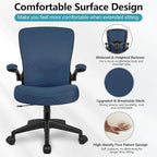 FelixKing Office Chair, Ergonomic Desk Chair Breathable Mesh Chairs Adjustable High Back Lumbar Support Flip-up Armrests, Executive Rolling Swivel Comfy Computer Chairs Home Office Navy