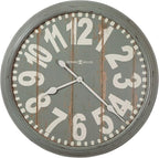 Howard Miller Quade Oversized Wall Clock, Gray Finish Wood Design Off-White Arabic Numerals Quartz Movement, Analog Dial Alarm Clock Wall Mount Best for Home Decor, Office and Kitchen