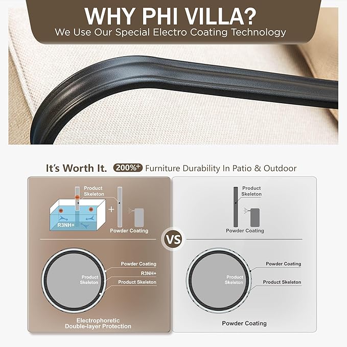 Patio Furniture Set with 56" Fire Pit Table, Premium Outdoor Wicker Metal Frame Furniture with Upgraded Waterproof Thick Cushions for Porch, Poolside, Deck, and Yard