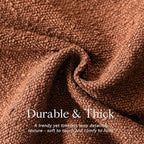 Foindtower Pack of 2 Textured Boucle Throw Pillow Covers Accent Solid Pillow Cases Cozy Soft Decorative Couch Cushion Case for Chair Sofa Bedroom Living Room Home Decor 18x18 Inch Burnt Orange Hazel
