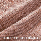 decorUhome Pink Chenille Throw Pillow Covers 26x26 Set of 2 Thick Textured Slubby Couch Pillow Covers Farmhouse Accent Modern Neutral Decorative Pillow Cases for Bed Sofa Living Room