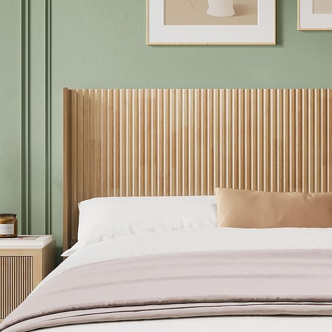 80.3" Wide Wooden Headboards King Size, Boho Headboards, Modern Wood Headboard King Size Headboard Only, Farmhouse Head Board Only, Wall Mounted Head Board, Natural Wood