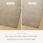 Loloi Magnolia Home by Joanna Gaines Junie Collection JUE-02 Oatmeal/Smoke 5'-3" x 7'-6", .38" Pile Height, Area Rug