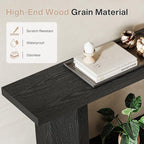 Tribesigns 71-Inch Long Console Table for Entryway, Wooden Sofa Table Behind Couch, for Living Room, Hallway, Foyer, Black