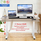 farexon Electric Standing Desk 55 x 24In with Charging Station, Adjustable Height Desk with Mouse Pad, 2 USB Ports & 3 Power Outlets, 4 Caster, 4 Preset Heights, 27''-46'' Lifting Range