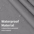 Easy-Going Waterproof Patio Cushion Covers 24x22x4 inch 4 Pack Replacement Non-Slip Outdoor Seat Cushion Slipcover with Zipper. Gray