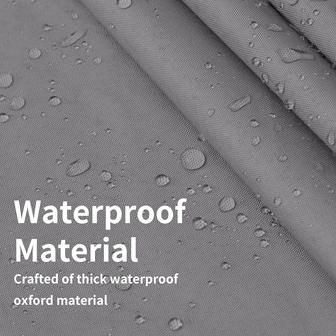 Easy-Going Waterproof Patio Cushion Covers 27x25x5 inch 2 Pack Replacement Non-Slip Outdoor Seat Cushion Slipcover with Zipper. Gray