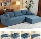 2025 New 108" Cloud Couch Sectional, Modular Sectional Sofa with L-Shaped Chaise, Deep Seat Sectional Modular Couch for Living Room, No Assembly Required (Blue, Right Facing Chaise)