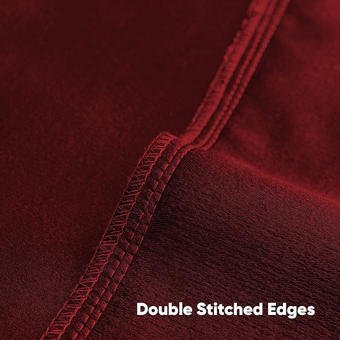 FUTEI Christmas Red Chenille Decorative Throw Pillow Covers 20x20 Inch Set of 2,Soft Cozy Faux Linen Textured Cushion Case,Farmhouse Home Decor for Couch Living Room
