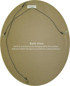 OVALCREST Oval Beveled Wall Mirror for Home Decor - Athena Style - Rosewood - 26" x 22" Outside Dimensions