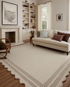 Loloi Chris Loves Julia Scottie Collection SCO-01 Ivory/Grey 2'-6" x 9'-9", .87" Pile Height, Runner Rug