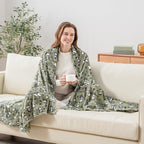 Berkshire Blanket Peanuts VelvetLoft Cute Character Snoopy Plush Throw Blanket,Peanuts Poses and Paws Loden,Throw 55 in x 70 in (Official Peanuts® Product)