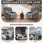Large Power Lift Recliner Chair for Elderly Wide Electric Lift Chair with Massage and Heat for Big and Tall Adults Reclining Sofa Chair with Remote Control, Cup Holders, Side Pockets, USB Port, Gray