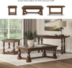 Signature Design by Ashley Sturlayne Classic End Table with Open Shelf, Light Brown