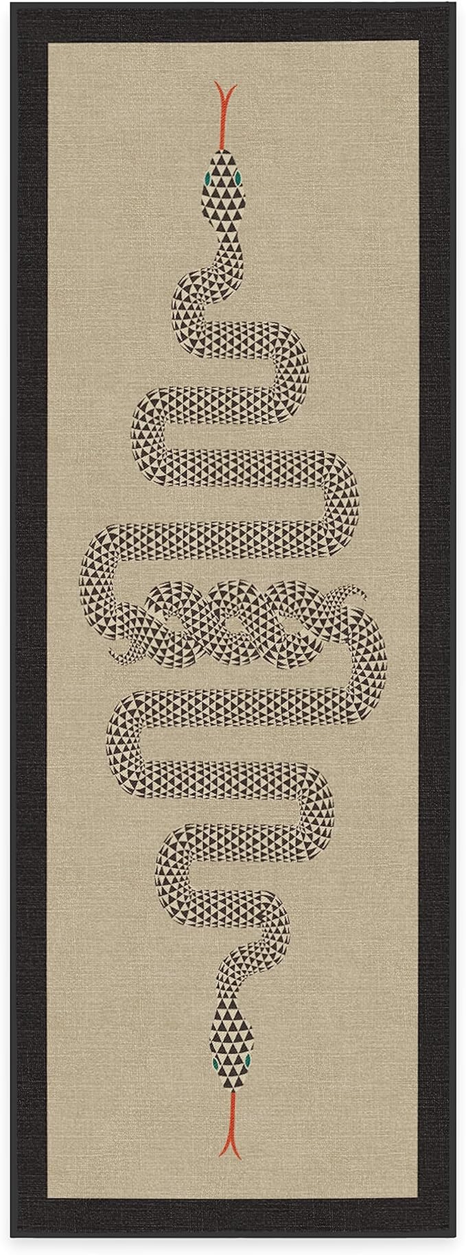 RUGGABLE x Jonathan Adler Machine Washable Modern Runner Rug – Venom Neutral 2.5x7, Stain-Resistant, Non-Slip – Washable Rug for Hallway, Entryway, Living Room & Kitchen–with Standard Pad