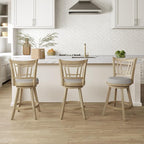Hillsdale Fairfox 24.5" Wood Swivel Counter Height Stool, Natural
