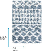 Livabliss Hapsburg Moroccan Shag Area Rug, 2' x 2'11", Denim