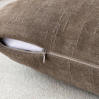 Foindtower Pack of 2 Soft Textured Chenille Throw Decorative Pillow Covers Square Accent Solid Cushion Cover Cozy Farmhouse Pillow Case with Zipper for Couch Sofa Bedroom Living Room 22x22 Inch, Taupe