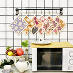 Morigins Swedish Dishcloths for Kitchen 6 Pack Flowers Cellulose Sponge Cloths Non Scratch Reusable Paper Towels No Odor, Biodegradable and Reusable Kitchen Dish Rags (Wildflowers)