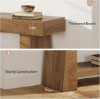 Tribesigns 63-Inch TV Stand for 55/60/65/70-Inch TVs, Farmhouse Entertainment Center with 2-Tier Storage Shelf, Long Wooden Media Console Table for Living Room, Bedroom, Brown