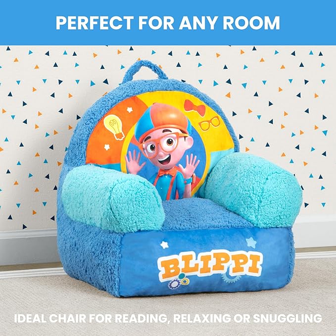 Delta Children - Blippi Cozee Buddy Kids Chair, Blue