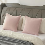 FUTEI Pink Chenille Throw Pillow Covers 12x20 Inch Set of 2,Edges Double-Stitched Lumbar Pillow Cases,Modern Home Decor for Couch Living Room