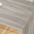 HSH Gray L Shaped Corner Desk with Storage Shelves, Reversible L Shape Computer Desk with Storage Cabinet, Adjustable Corner Home Office Desk for PC Executive Writing Study Work, Light Grey, 55 Inch