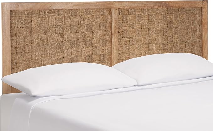 SAFAVIEH Home Collection Halvor Natural Rattan Solid Wood Queen Size Headboard