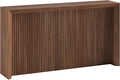 Henn&Hart 56'' Wooden Rectangular Fluted Console Table Entryway Table, Sofa Table for Entryway, Living Room, Couch, Hallway, or Office, Satin Walnut