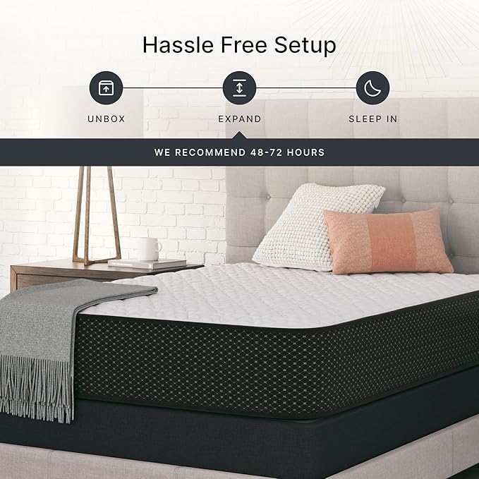 Signature Design by Ashley Limited Edition Firm 12 Inch Hybrid Mattress with Gel Memory Foam and Edge Support for Cool Sleep and Pressure Relief, King, Fiberglass Free, Mattress In A Box