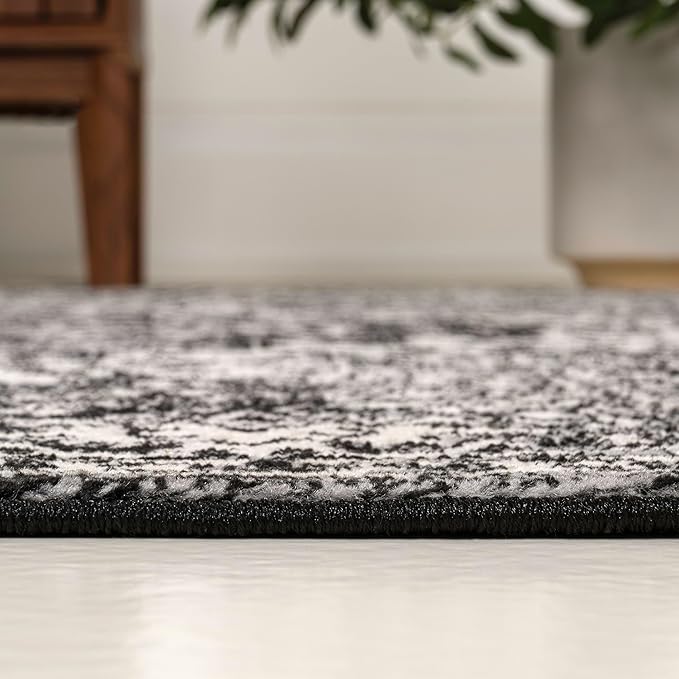 JONATHAN Y Vintage Medallion Indoor Runner Rug Black 2X8, Modern Boho for Living Room, Bedroom, Kitchen, Office, Easy-Cleaning, High Traffic, Pet-Friendly, Non-Shedding MDP100D-28