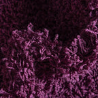 Unique Loom Solid Shag Collection Area Rug (3' 3" Round, Eggplant Purple)