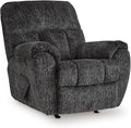 Signature Design by Ashley Rampant Casual Manual Rocker Recliner with Pillow-Top Arms, Gray