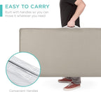Best Choice Products 4in Portable Full-Size Mattress, Tri-Fold Mattress for Camping, Guest, Toddler, Foam Plush w/Carry Case - Taupe
