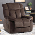 CANMOV Power Lift Electric Recliner Chair for Elderly- Heavy Duty and Safety Motion Reclining Mechanism-Antiskid Fabric Sofa for Living Room, Chocolate