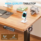 BIZUM Electric Standing Desk, 55x24 inches Height Adjustable Desk, Sit to Stand Desks Memory Gaming Computer Workstation for Home Office, Light Rustic Brown