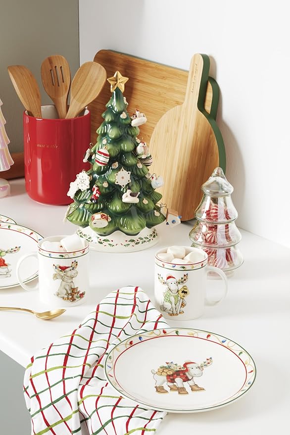 Lenox 893625 Treasured Traditions Advent Calendar Tree & Mini Ornaments 26-Piece Set, 25 Christmas Ornaments, 1 Tree Figurine, 2025 Christmas Decor & Holiday Decorations