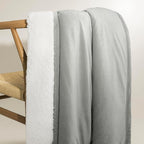 UGG Bliss Throw Blanket Plush Soft Fleece Fluffy Blankets for Bed or Couch Oversized Warm Reversible Machine Washable Medium Weight Home Decor Giftable Throw, 50-inch x 70-inch, Seal Grey