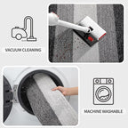 Kitinjoy Indoor Outdoor Door Mat, 59x24 Non-Slip Absorbent Dirt Trapper, Low-Profile Washable Inside Entrance Front Floor Mat, Sturdy Soft Entry Doormats for Entryway, Grey