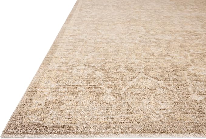 Loloi Chris Loves Julia Palma Collection PLM-01 Bark/Natural 2'-7" x 10'-0" Runner Rug Vintage Style Boho Living Room Bedroom Carpet