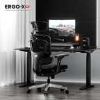 FLEXISPOT ErgoX-PRO Ergonomic Office Chair with Footrest Black – AeroWeave 5.0 Mesh Seat, 5D Lumbar, 7D Armrests, 4D Headrest, 551LBS Capacity – Office, Gaming, Home